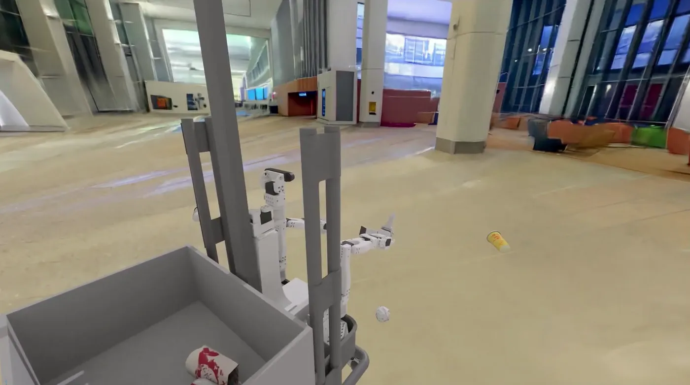 Robots simulated and tuned inside the facility digital twin
